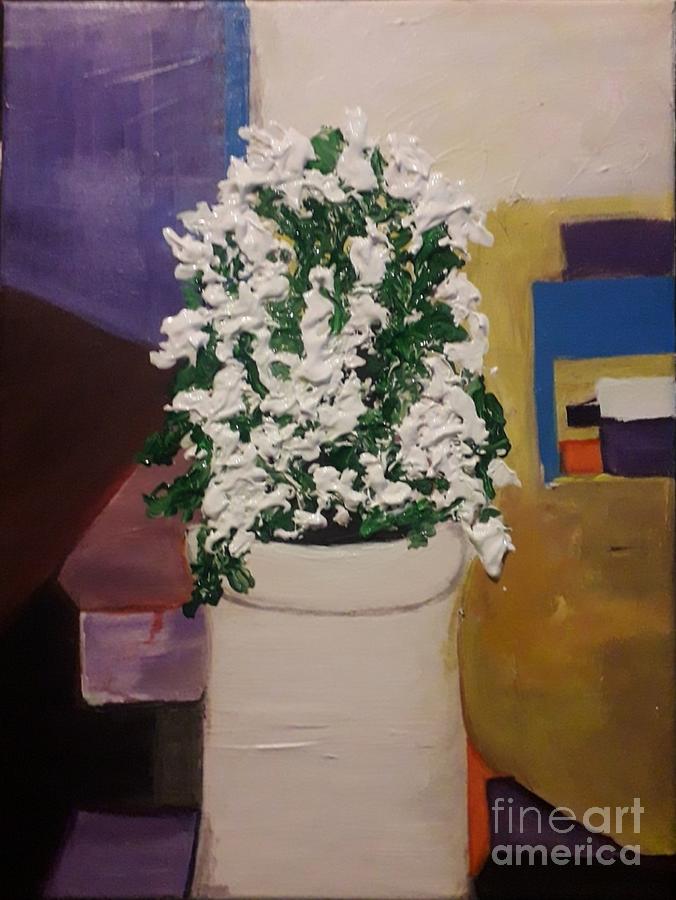 Blooming White Painting by Denise Morgan