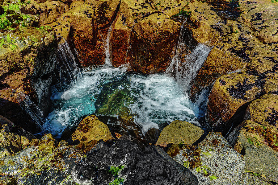 Blow Hole Waterfalls Photograph by John Bauer