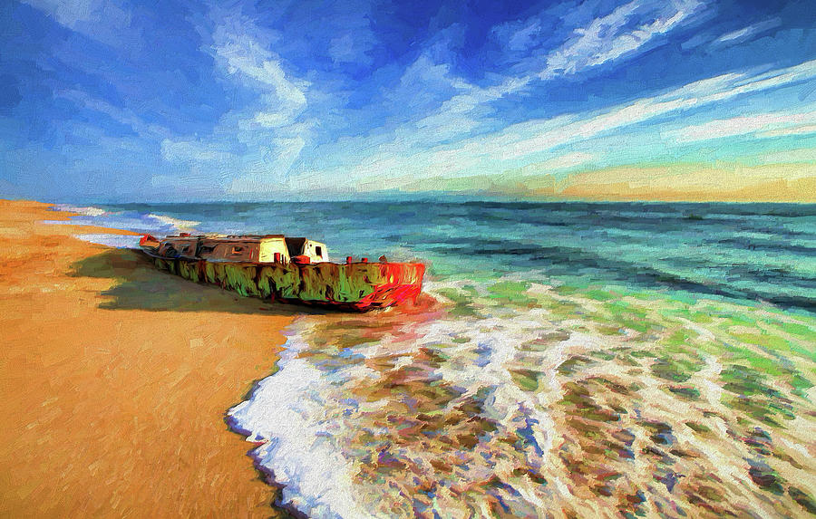 Blown Ashore AP Painting by Dan Carmichael