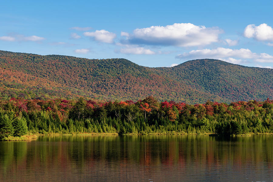 Bluberry Lake - Autumn Foliage Photograph by Chad Dikun | Fine Art America