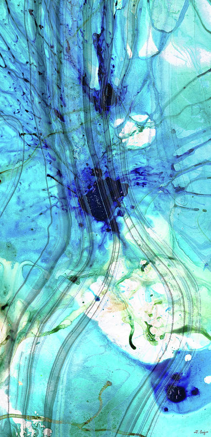 Blue Painting - Blue Abstract Art - Just Ice - Sharon Cummings by Sharon Cummings Blue Painting - Blue Abstract Art - Just Ice - Sharon Cummings by Sharon Cummings