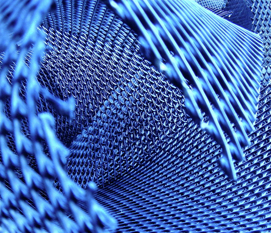 Blue Abstract Grids Photograph by Photo Ephemera
