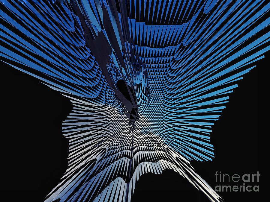 Blue Abstraction 5 Digital Art by Diana Rajala