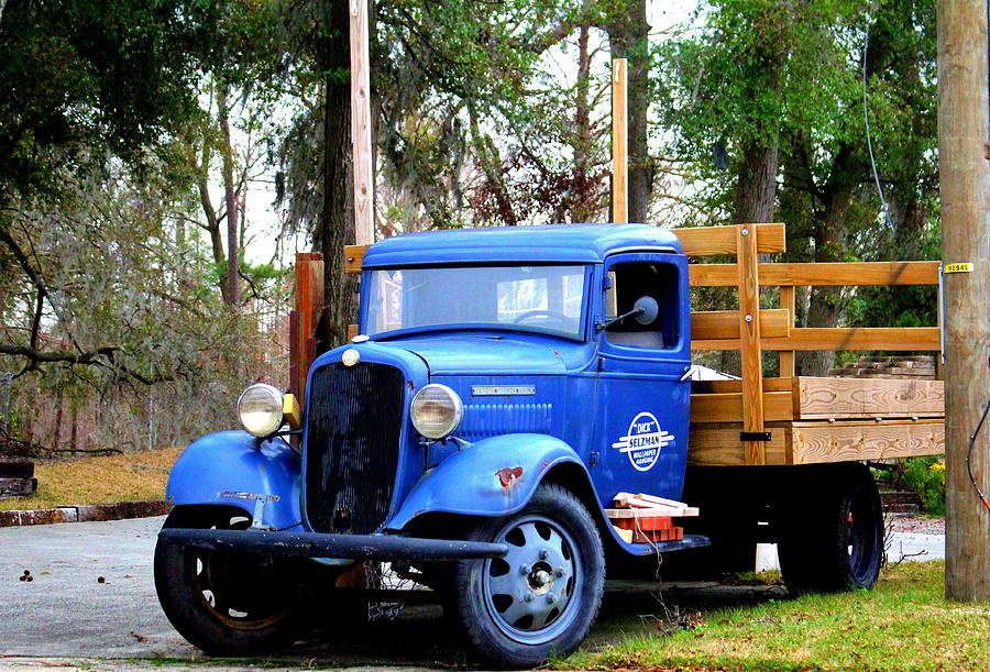 Blue Aged Truck Photograph by Cynthia Guinn