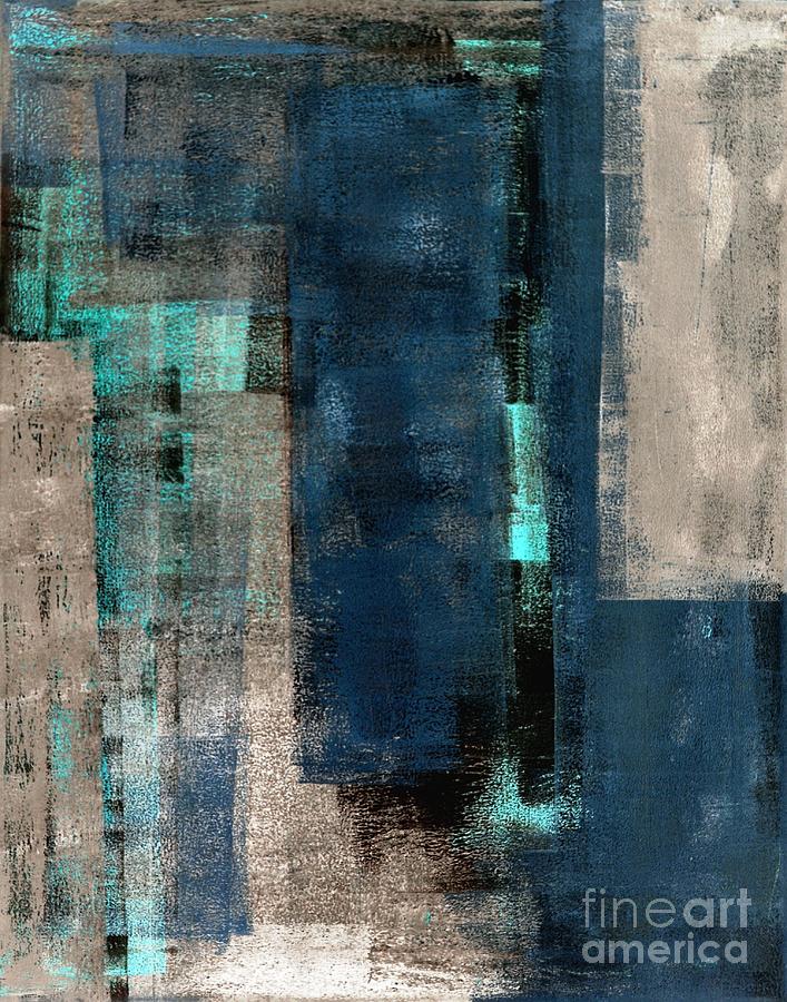 Office Digital Art - Blue And Beige Abstract Art Painting by T30 Gallery Office Digital Art - Blue And Beige Abstract Art Painting by T30 Gallery