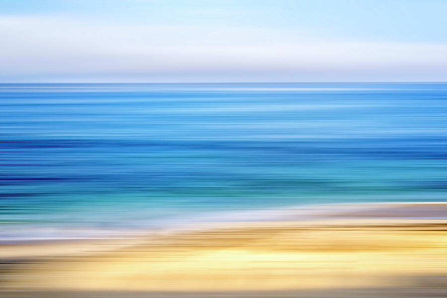 Blue and Gold Ocean Abstract Photograph by Joseph S Giacalone