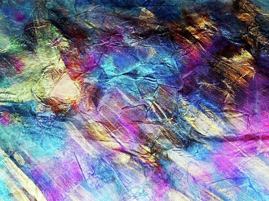 Blue and Lavender Strata Painting by Don Wright
