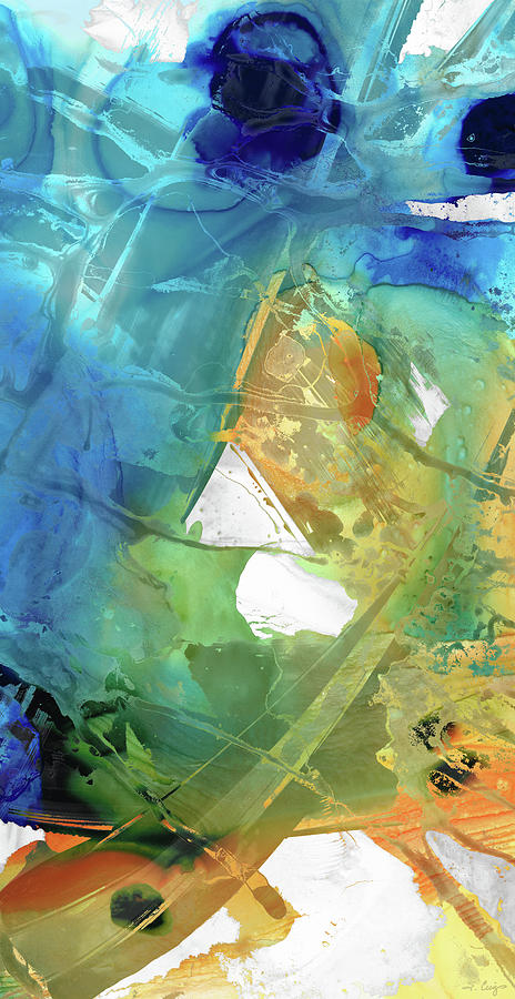 Blue Painting - Blue And Orange Abstract Art - Good Vibrations - Sharon Cummings by Sharon Cummings Blue Painting - Blue And Orange Abstract Art - Good Vibrations - Sharon Cummings by Sharon Cummings