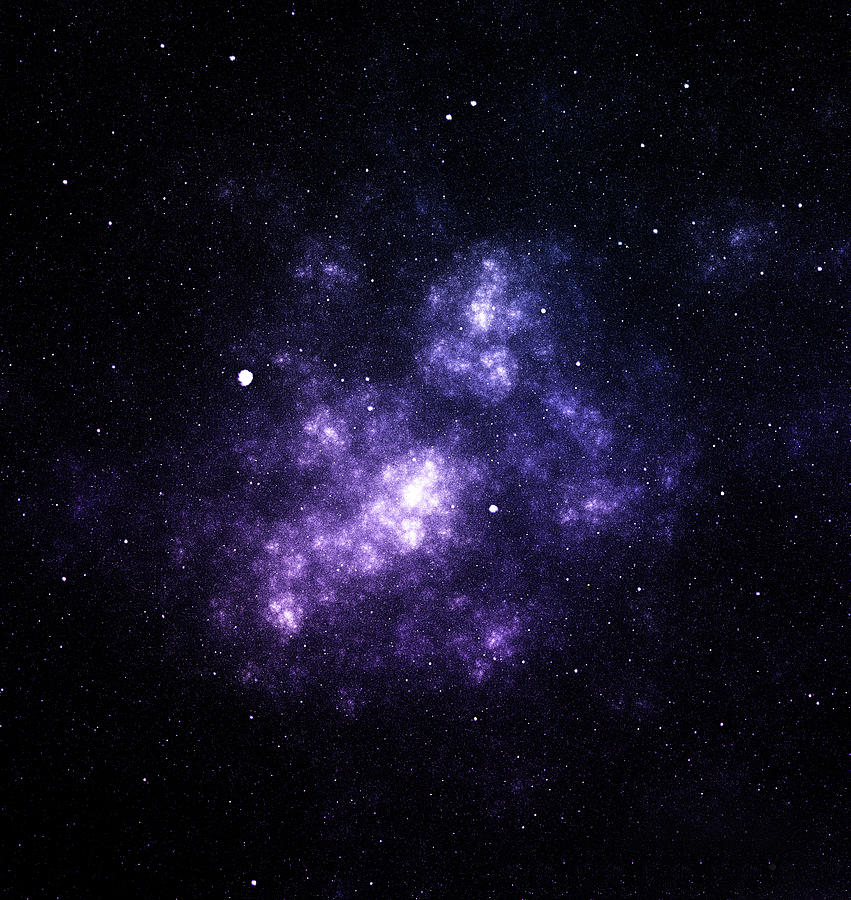 Blue And Purple Space Galaxy Photograph by Sololos