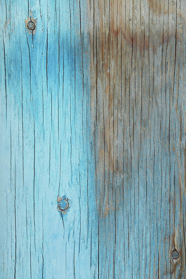 Blue And Tan Wood Background Photograph by Costint