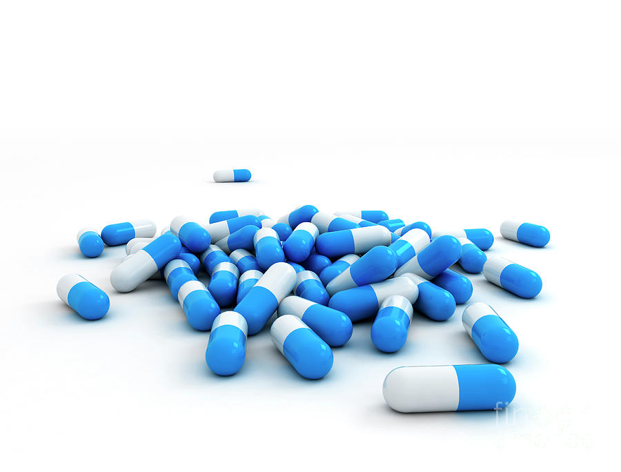 Blue And White Pills Photograph by Jesper Klausen/science Photo Library ...