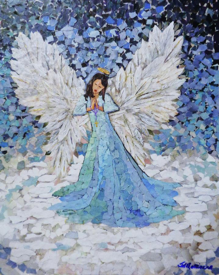 Blue Angel, Impressionism Mixed Media by JAMartineau