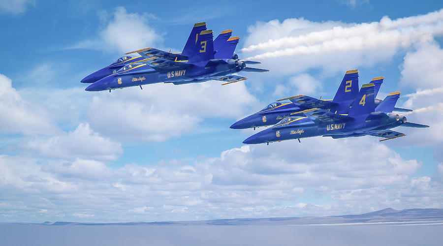 Blue Angels Fly Bye Photograph by Athena Mckinzie