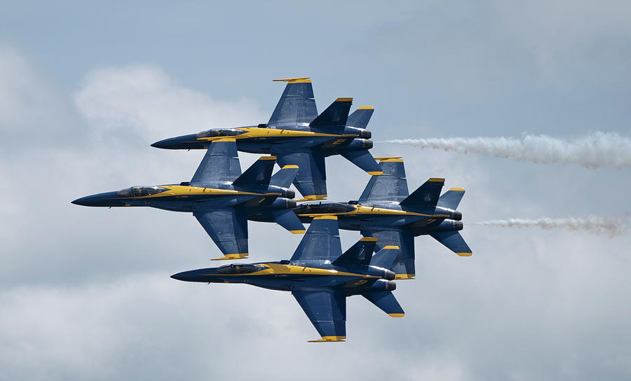 Blue Angels Formation Photograph by Jack Nevitt