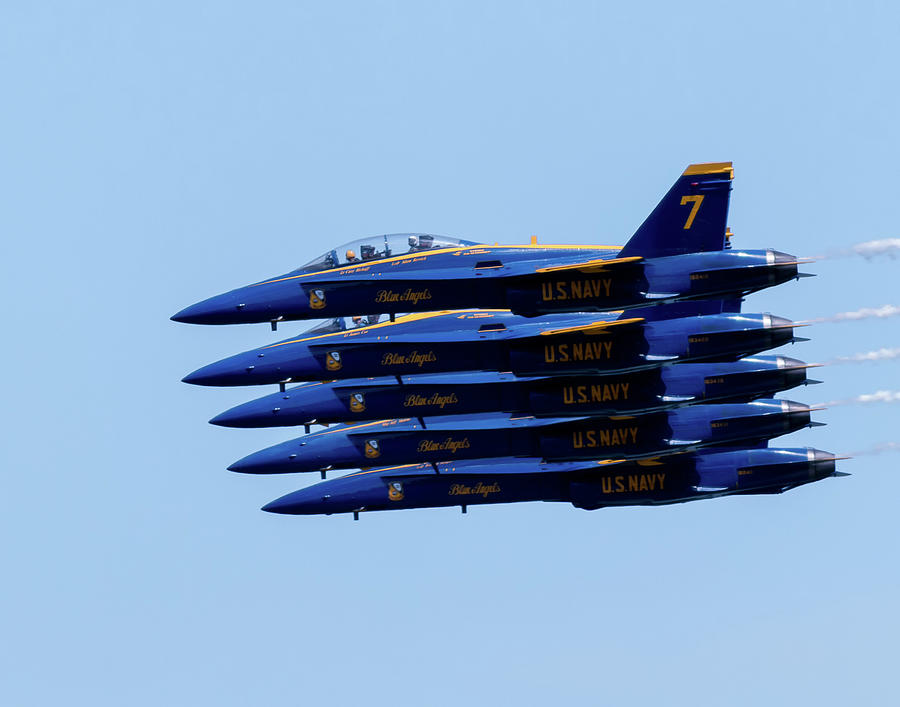 Blue Angels over Oean City Photograph by Ken Fullerton