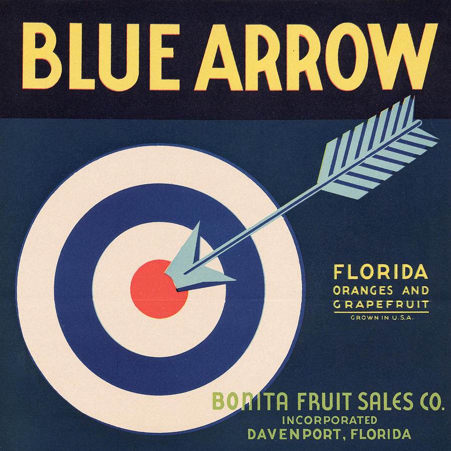 Blue Arrow Brand Painting by Unknown