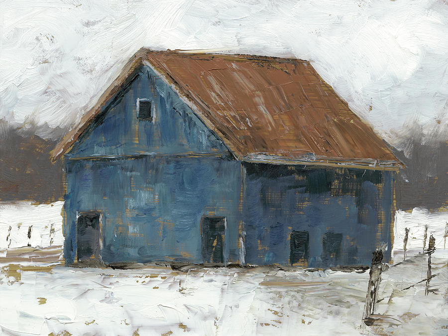 Blue Barn II Painting by Ethan Harper
