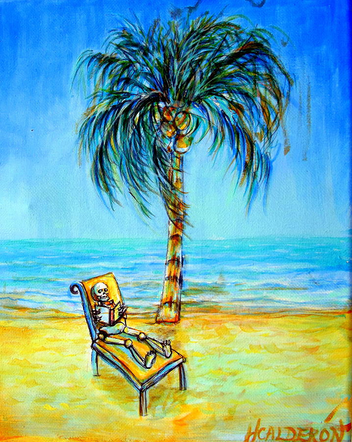 Blue Beach Dream Painting by Heather Calderon