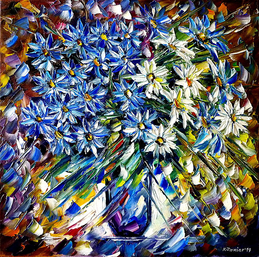 Blue Beauty Painting by Mirek Kuzniar