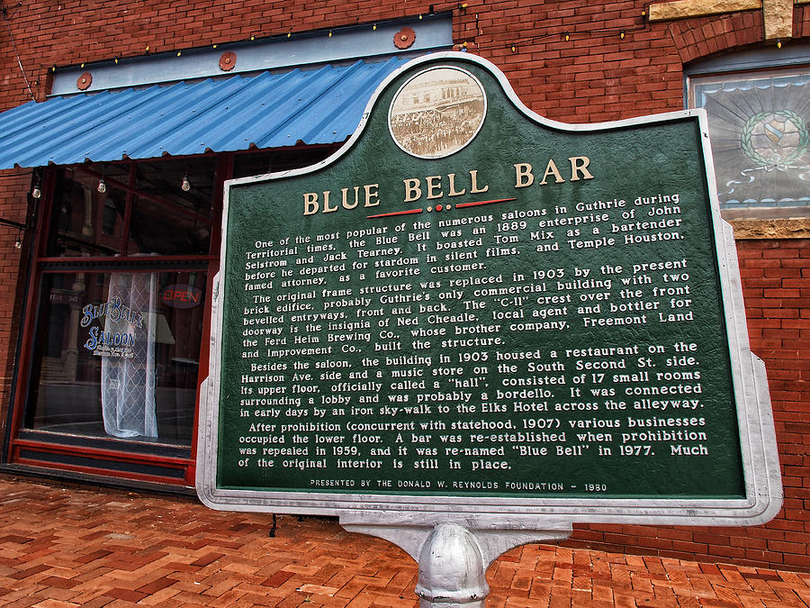 Blue Bell Bar Marker Photograph by Buck Buchanan