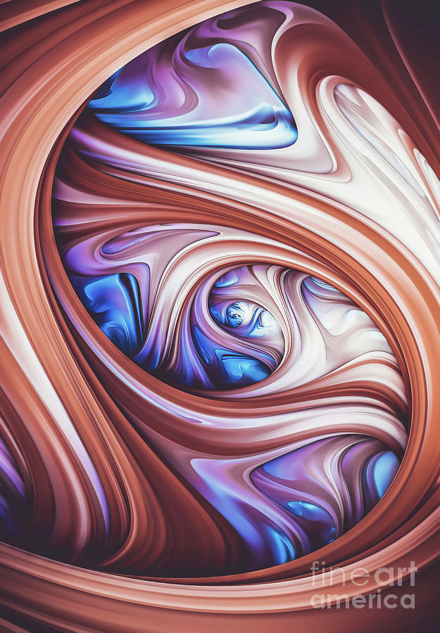Blue Berry, Caramel. Abstract Swirl by Stephen Geisel Blue Berry, Caramel. Abstract Swirl by Stephen Geisel