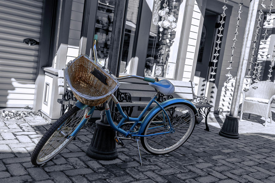 Blue Bicycle Photograph by Lorraine Baum