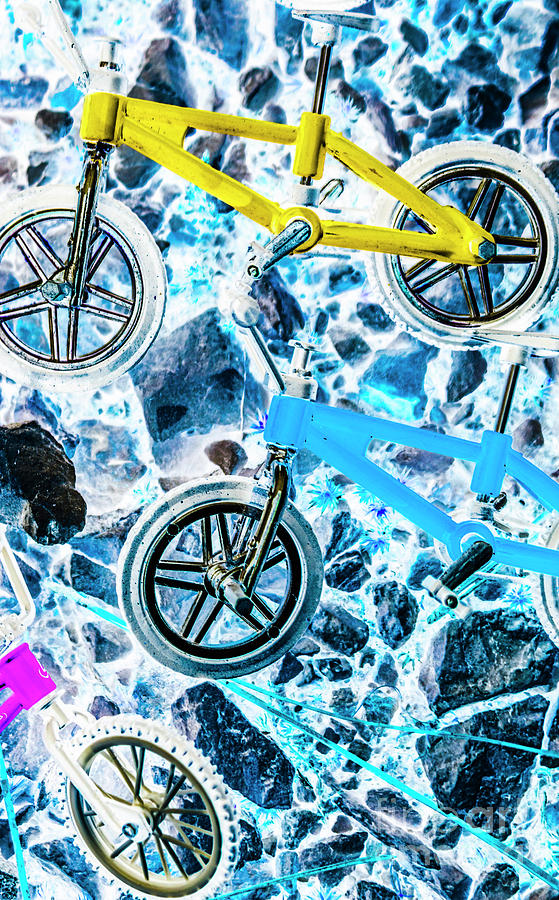 Blue Bike Background Photograph