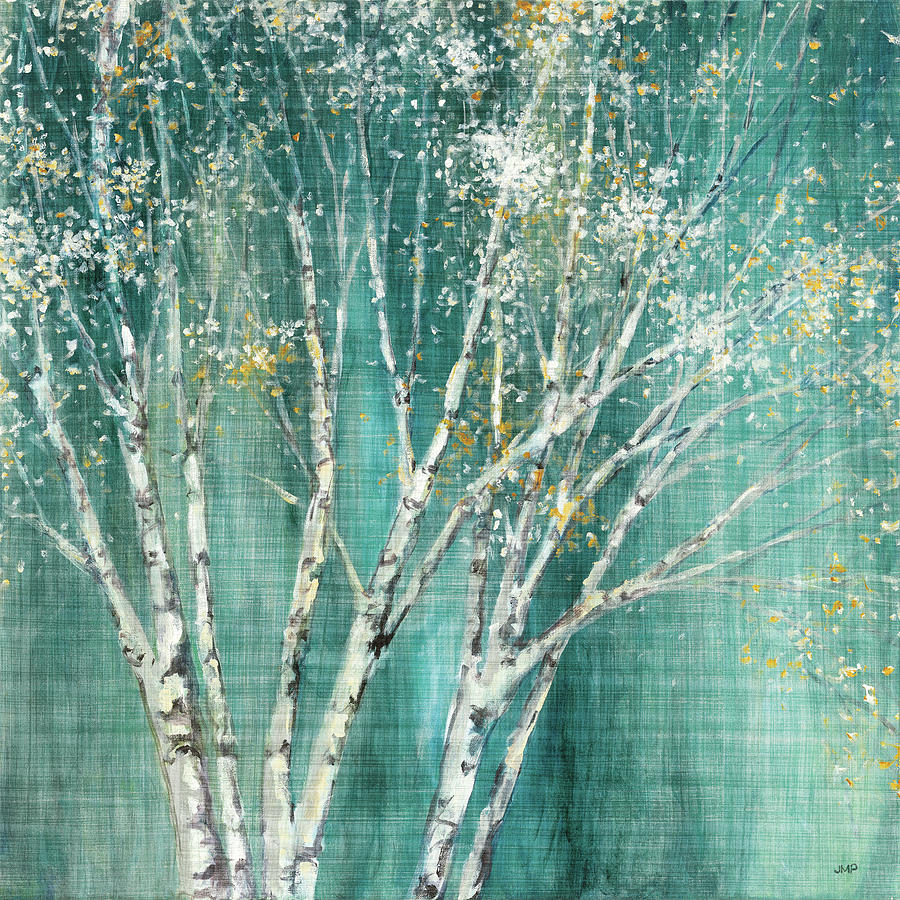 Fall Painting - Blue Birch Flipped by Julia Purinton