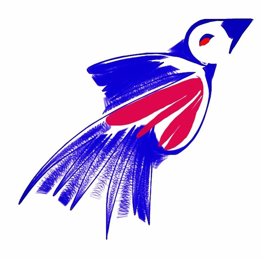 Blue Bird Red Breast Digital Art by Evelyn Catt - Fine Art America