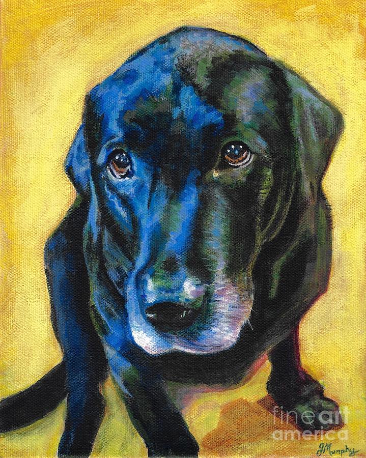 Blue Black Dog Painting by Jennifer Gamble | Fine Art America
