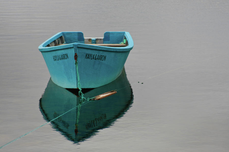 Blue boat floating Photograph by Tatiana Travelways
