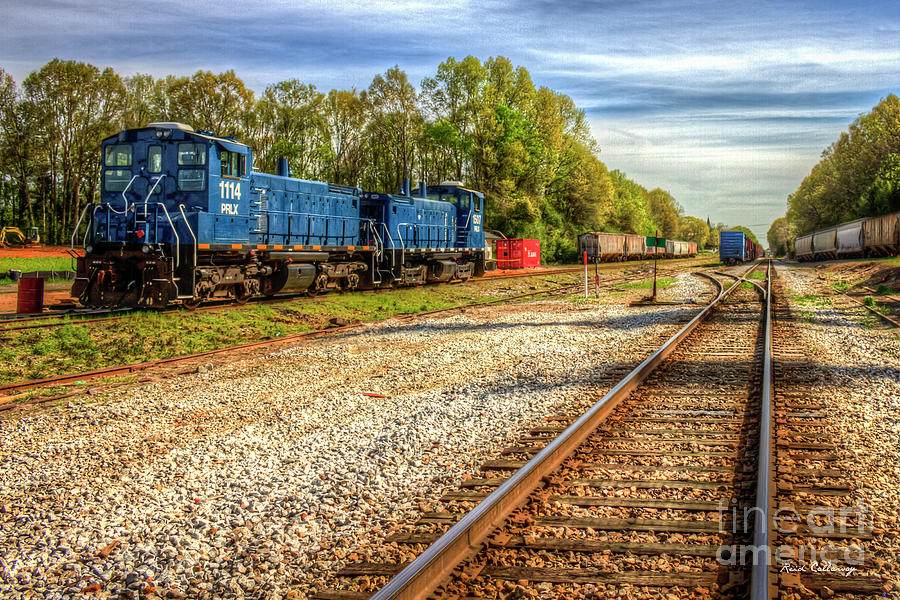 Blue Boys Madison Georgia Trains Rail Road Art Photograph by Reid Callaway
