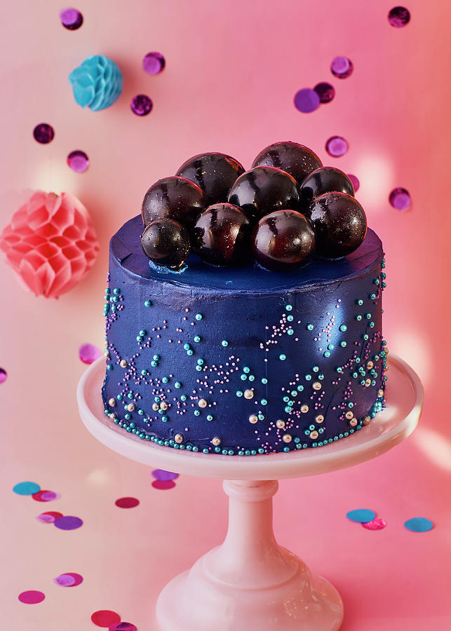 Blue Bubble Cake With Gelatine Balls Photograph by Stockfood Studios /  Julia Hoersch