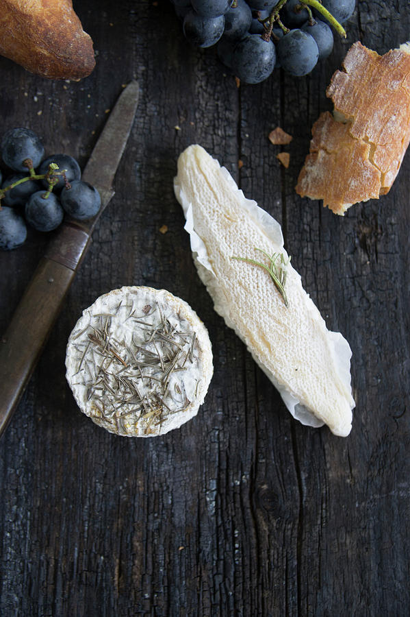 Blue Cheese With Rosemary Photograph by Martina Schindler