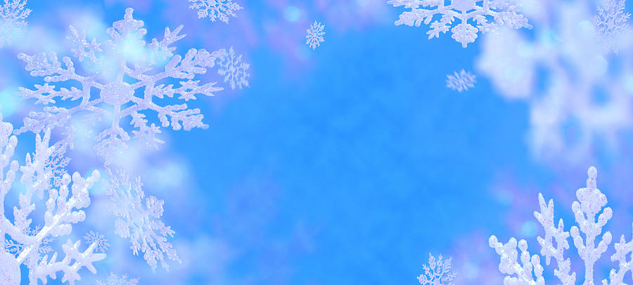 Blue Christmas Background With White Photograph by Joshblake