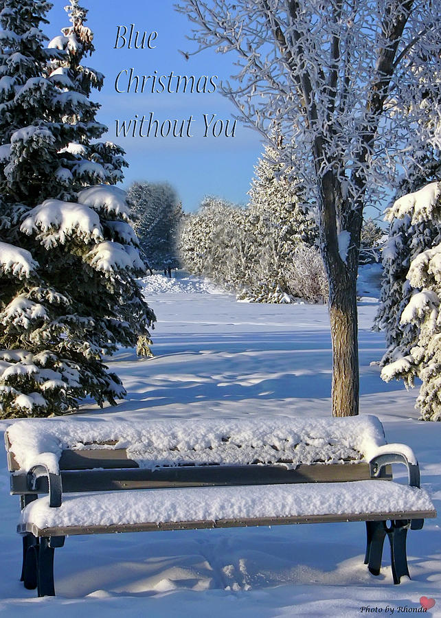Winter Photograph - Blue Christmas Without You by Rhonda McDougall