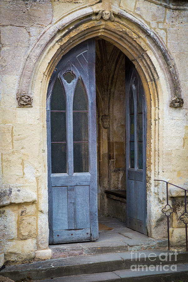 Blue Church Doors Photograph