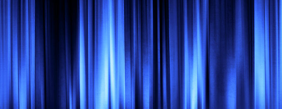 Blue Cinema Curtain Photograph by Nikada