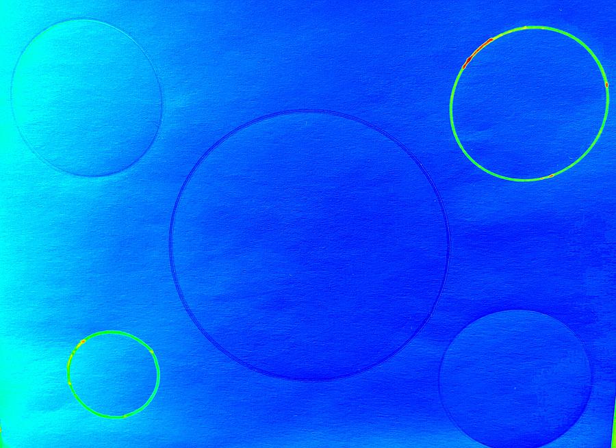 Blue Circle In The Middle Drawing by Erma L Fine Art America