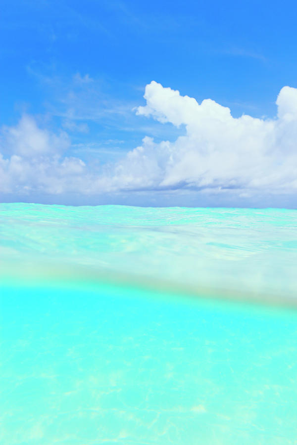 Blue Clear Water With Horizon Photograph by Imagewerks