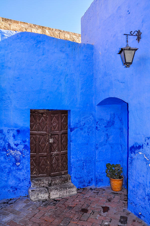 Blue Courtyard Photograph by Chris  Taylor