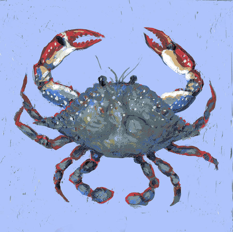 Still Life Painting - Blue Crab by Laurie Snow Hein