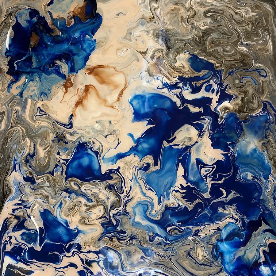 Blue Creme Painting by Nicole Bojorquez Blue Creme Painting by Nicole Bojorquez