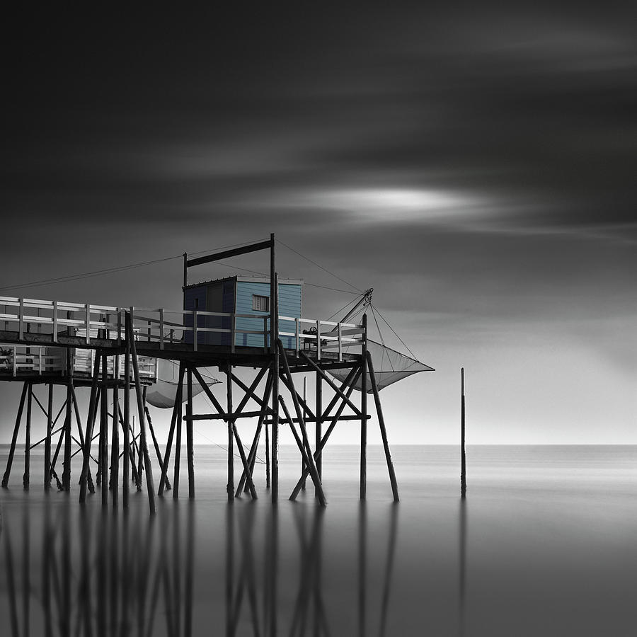 Pier Photograph - Blue Cube by Moises Levy