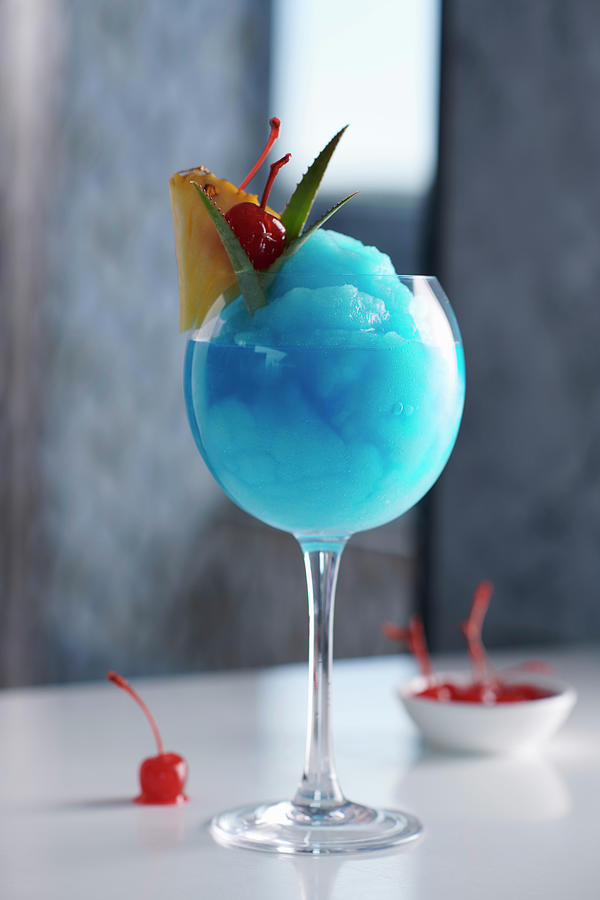 Blue Curacao Cocktail Photograph by Great Stock!
