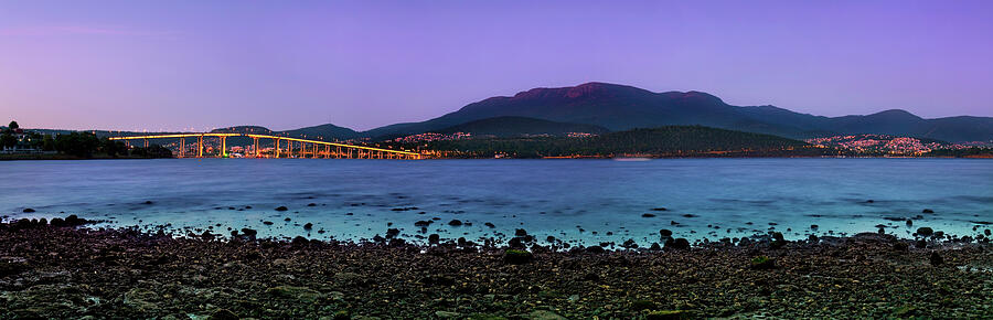 Tasman Bridge Photograph - Blue Derwent by Sean Davey Tasman Bridge Photograph - Blue Derwent by Sean Davey