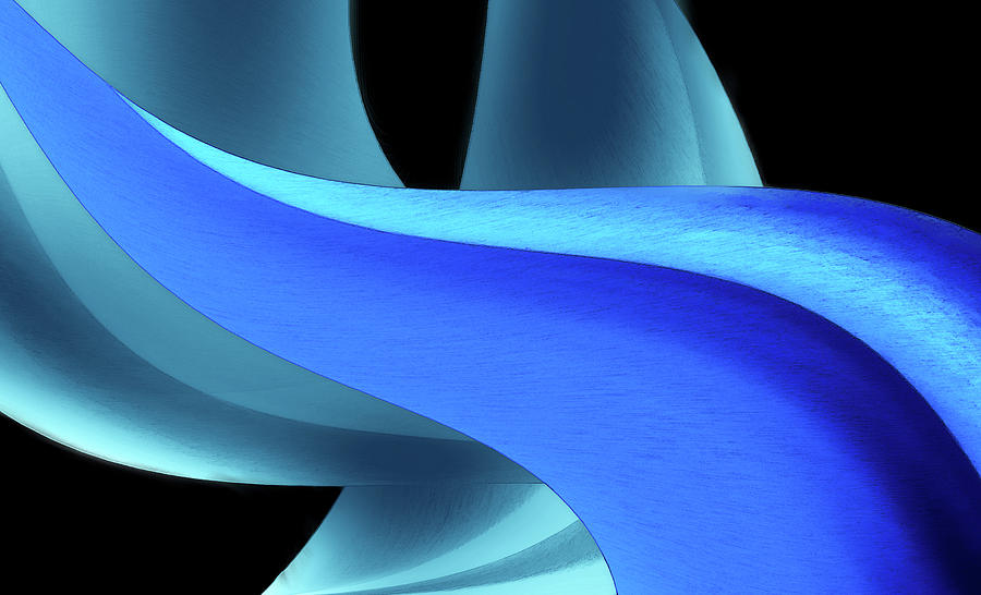Blue Design on Black Background Digital Art by Kellice Swaggerty