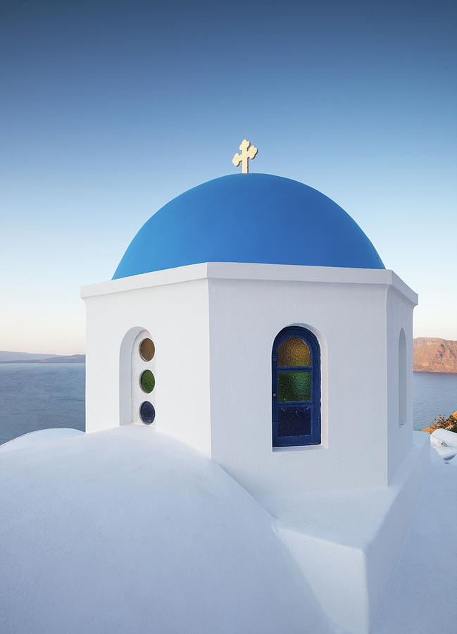 Blue Domed Church In Oia, Santorini Photograph by Matteo Colombo