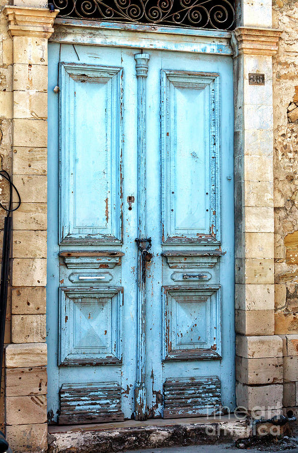 Blue Door in Limassol Cyprus Photograph by John Rizzuto