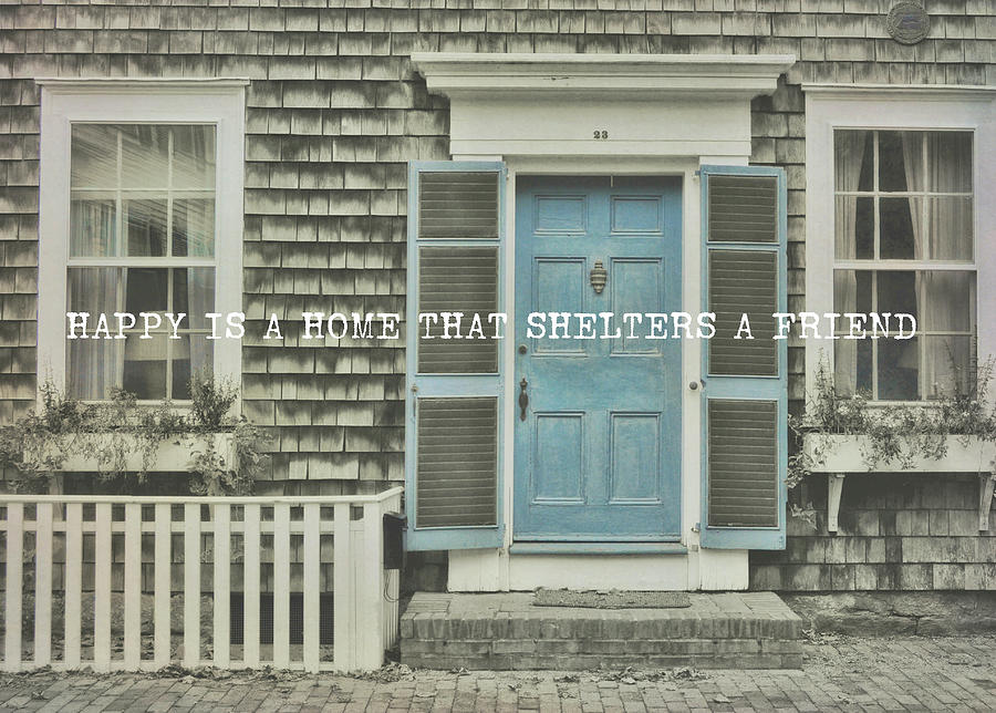 BLUE DOOR quote Photograph by JAMART Photography